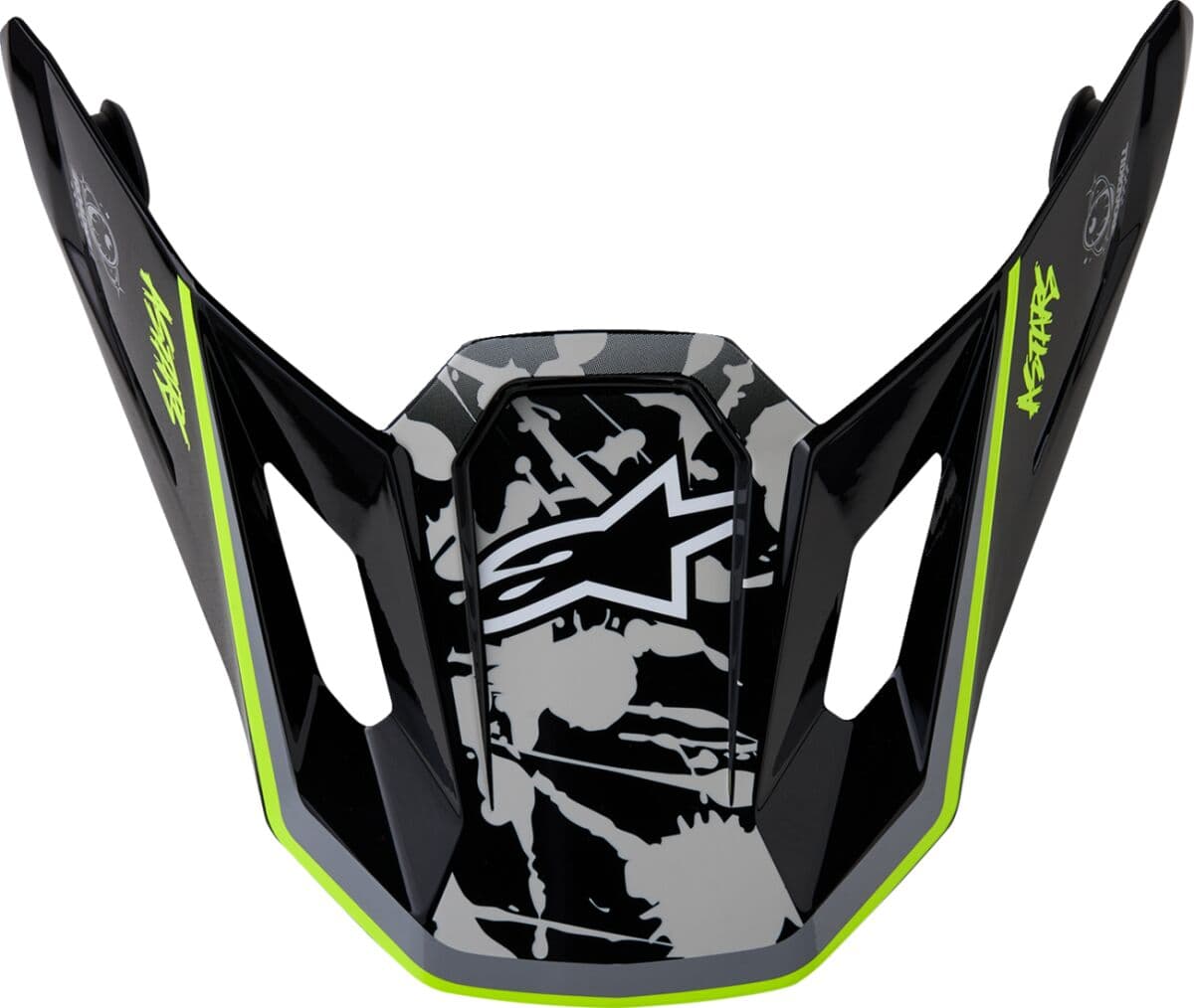 SM7 Helmet Visor Black Gray Yellow Fluo