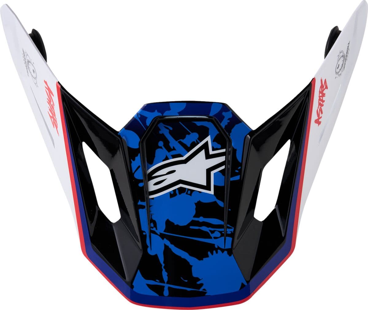 SM7 Helmet Visor Blue Red White