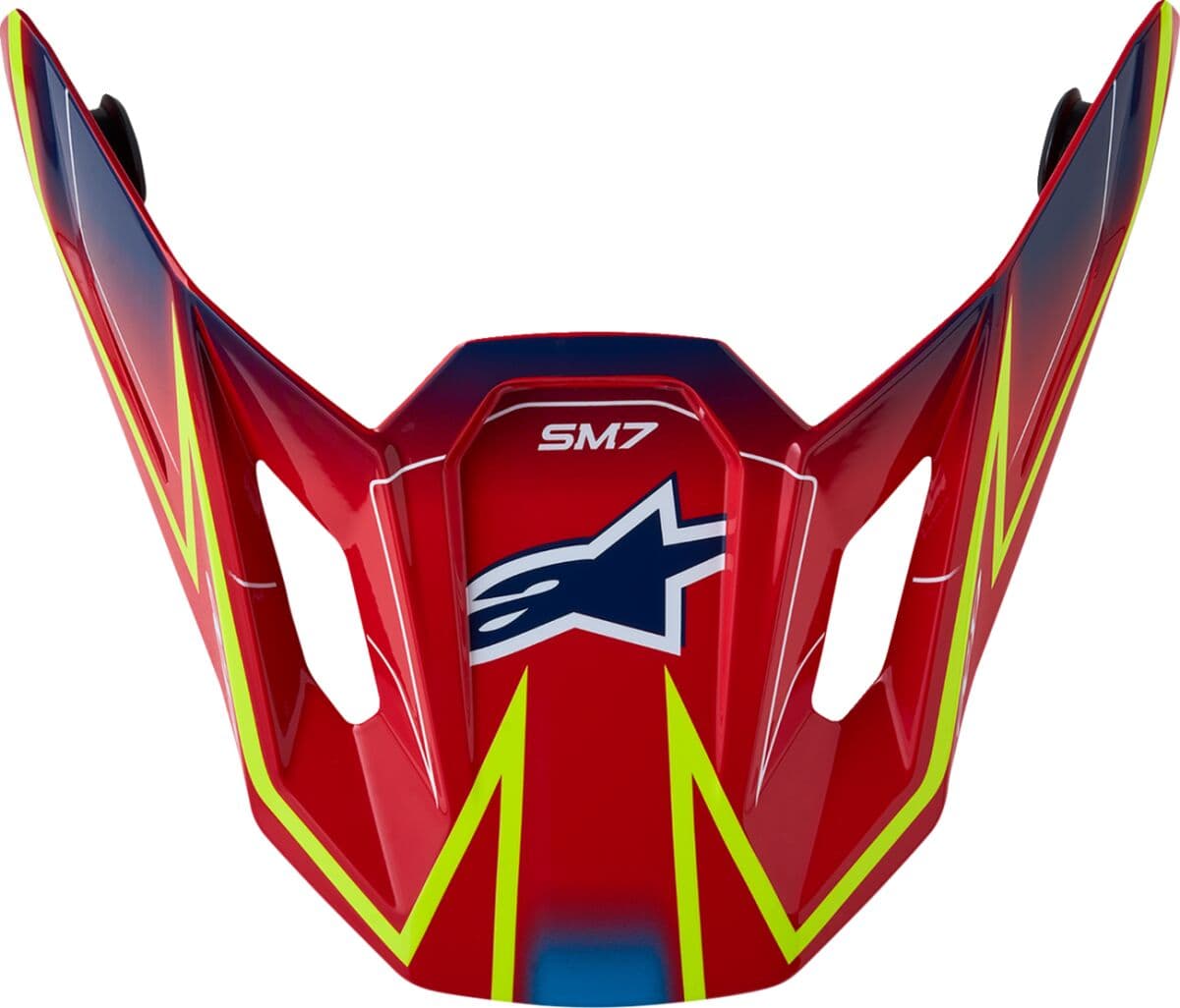 SM7 Helmet Visor Blue Red Yellow Fluo