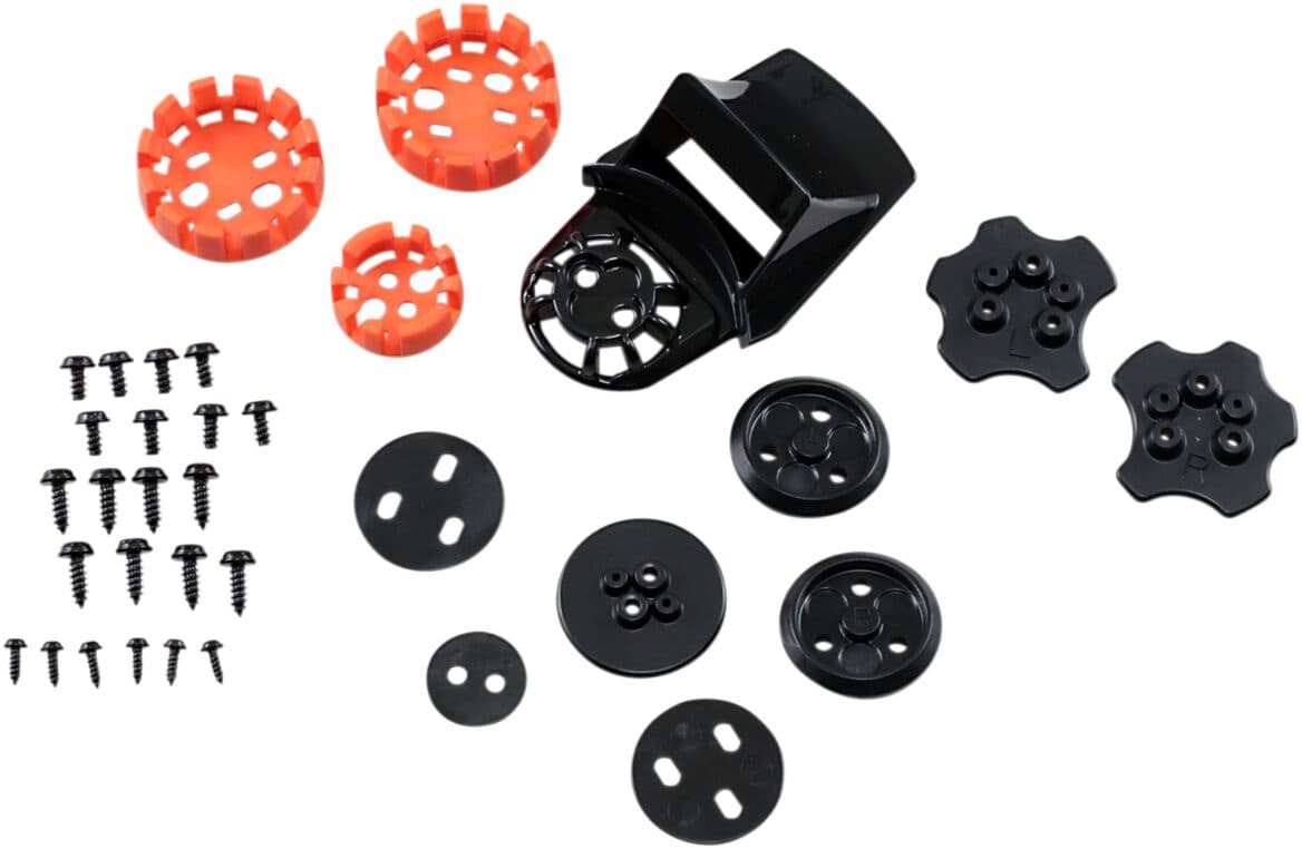 Supertech M8/Supertech M10 Helmet Visor Connector Set Black Orange