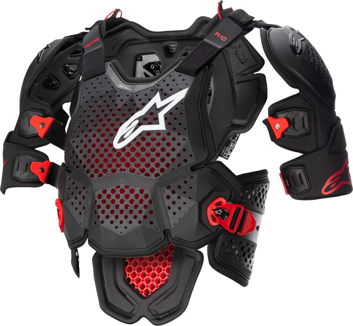 A-10 v2 Full Chest Guard Black| Red