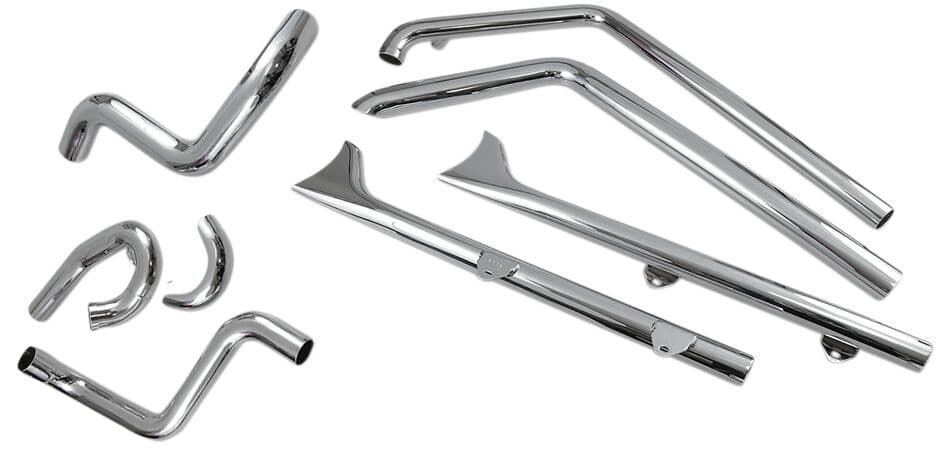 True Duals Exhaust System with Fishtail Mufflers