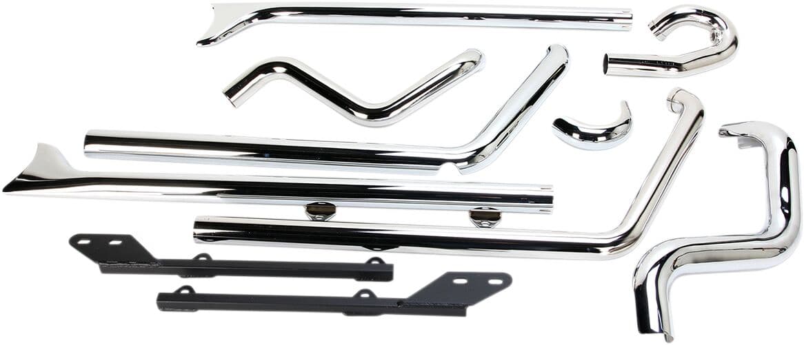 True Duals Exhaust System with Fishtail Mufflers
