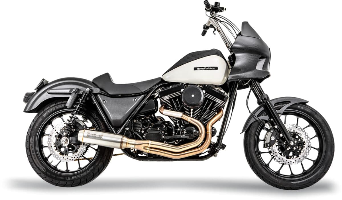 2-into-1 Exhaust System with Super Bike Muffler