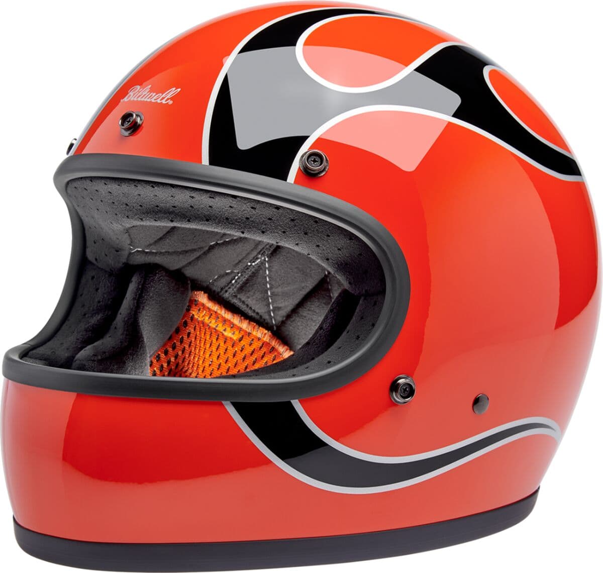 Gringo Flames Helmet Competition Orange