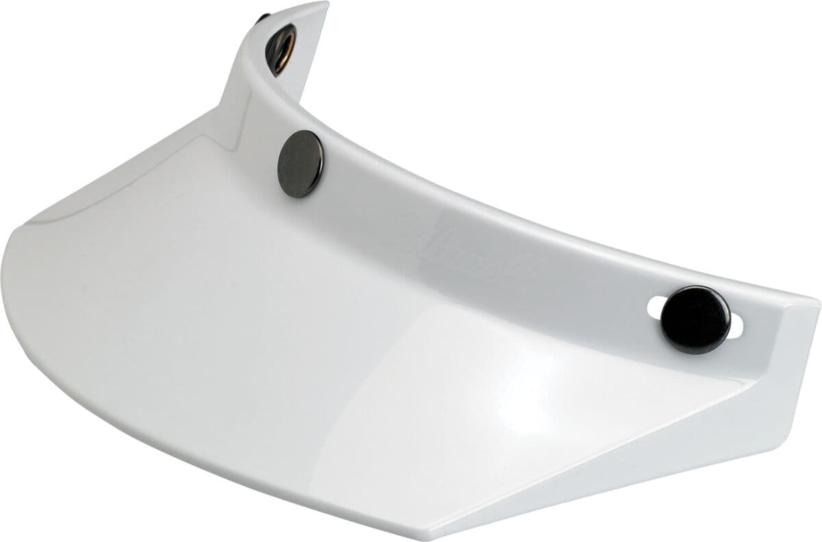 3-Snap Moto Helmet Visor White