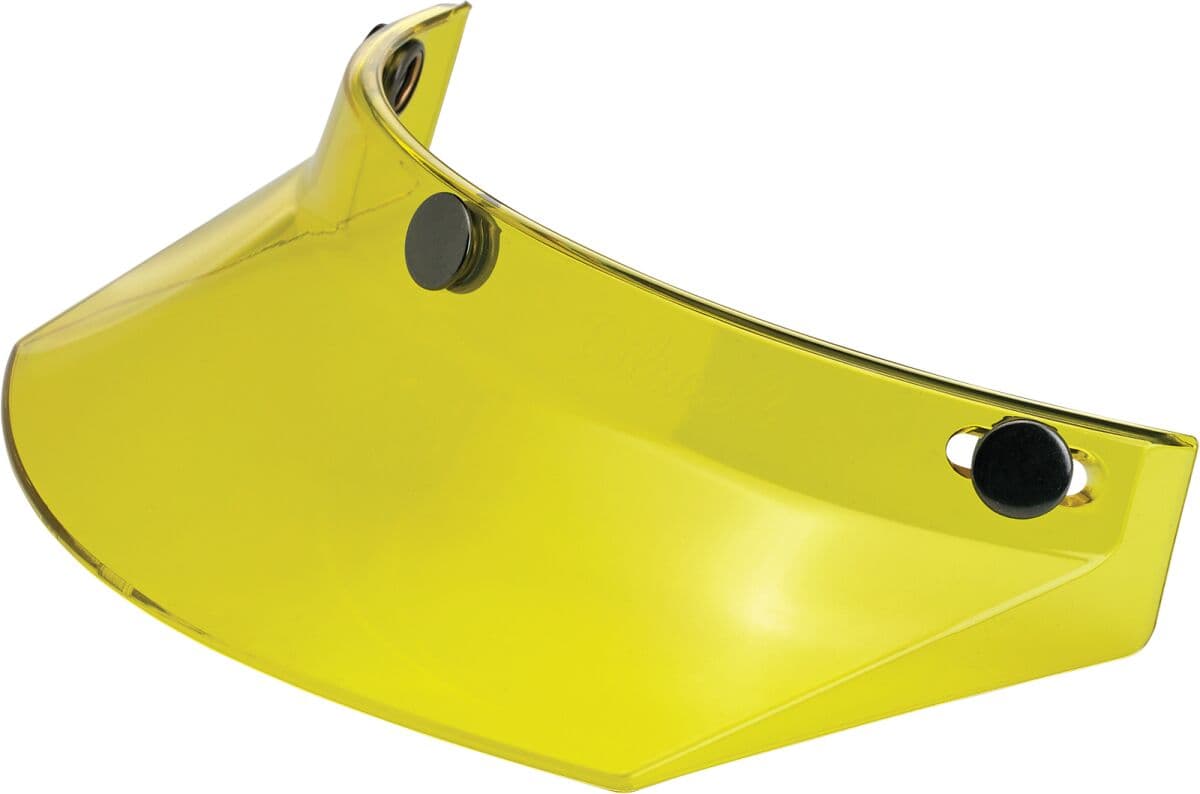 3-Snap Moto Helmet Visor Yellow