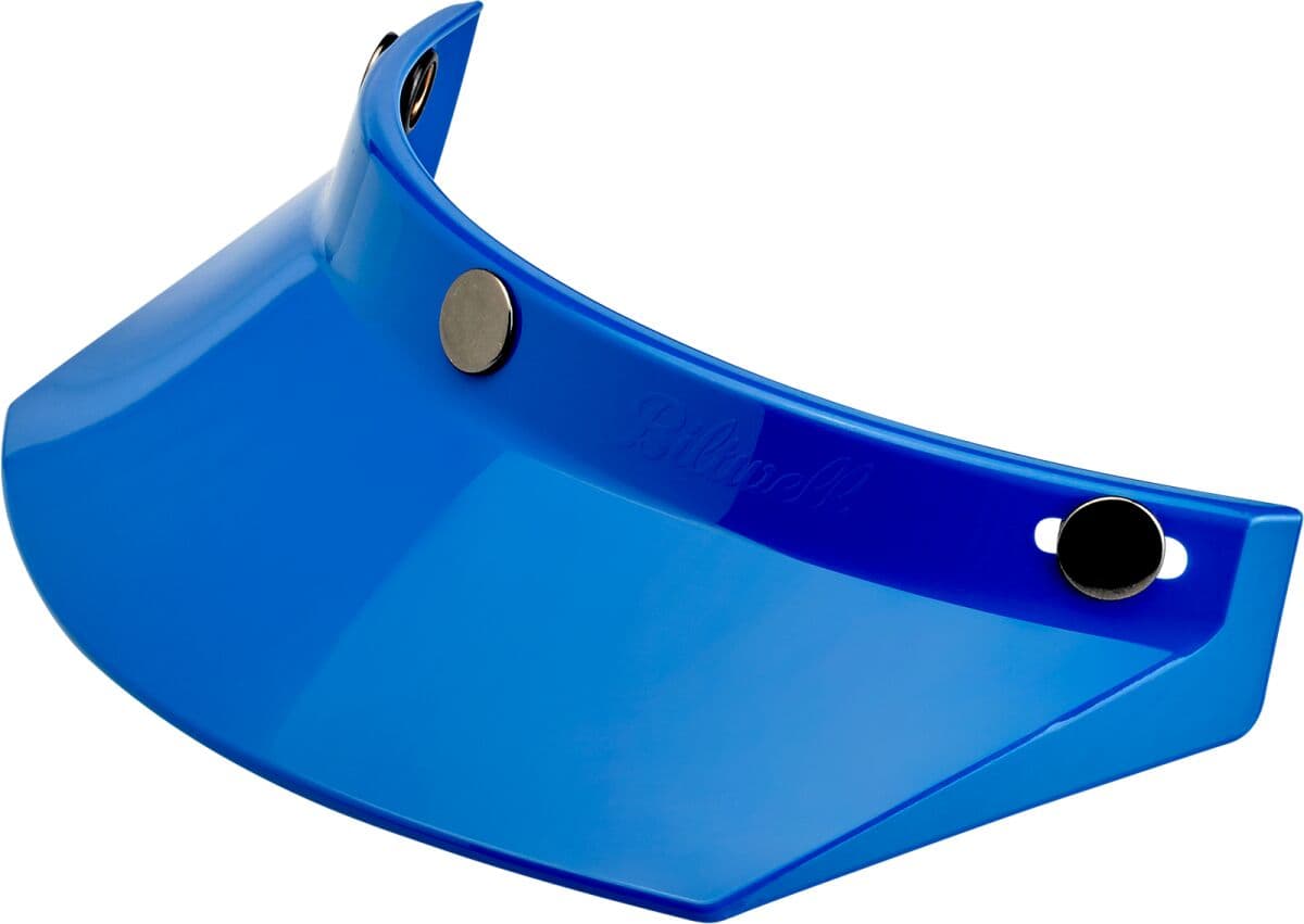 3-Snap Moto Helmet Visor Blue