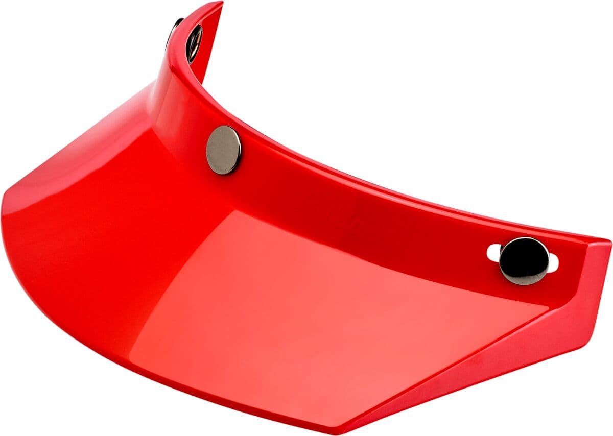 3-Snap Moto Helmet Visor Red
