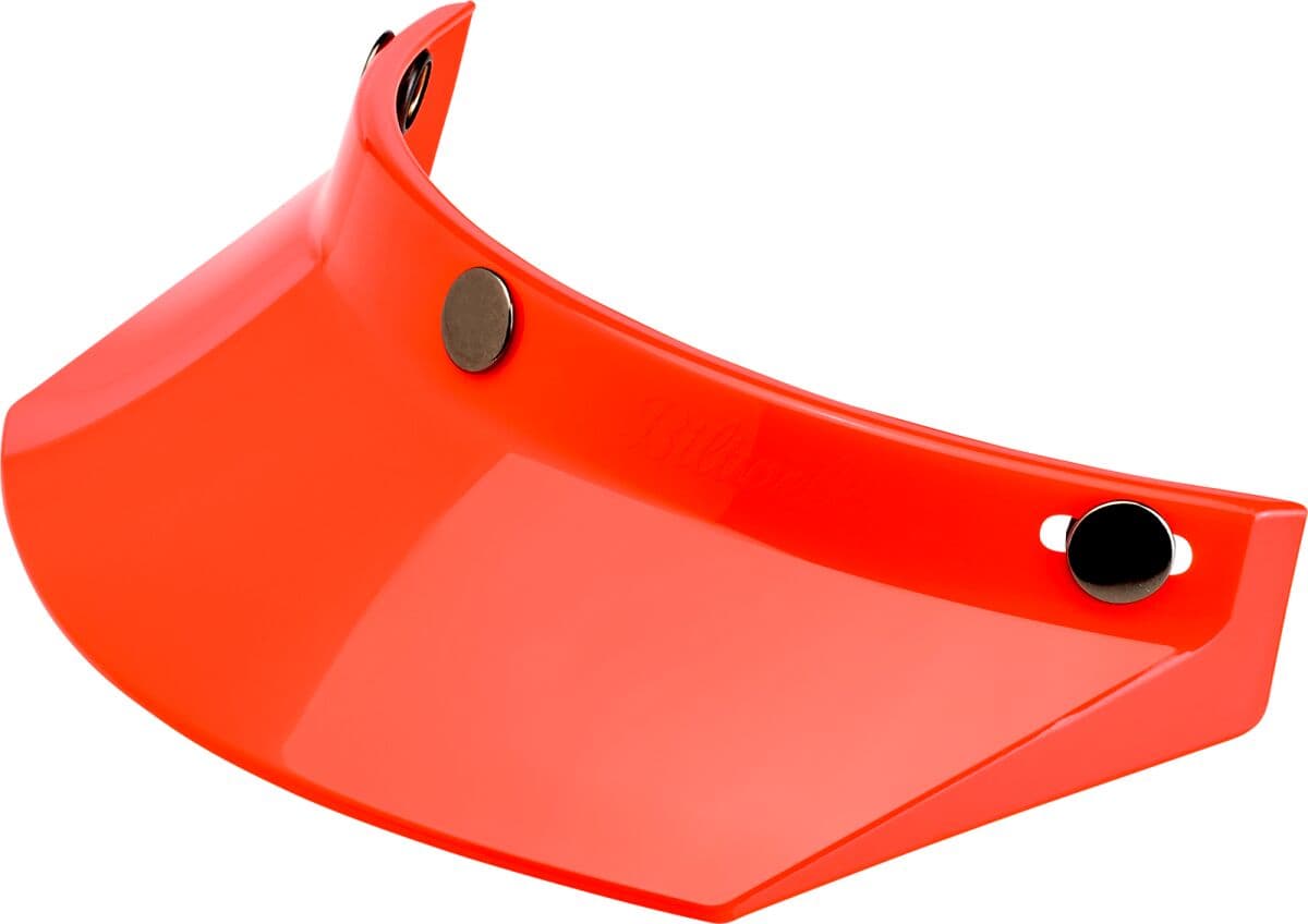 3-Snap Moto Helmet Visor Orange