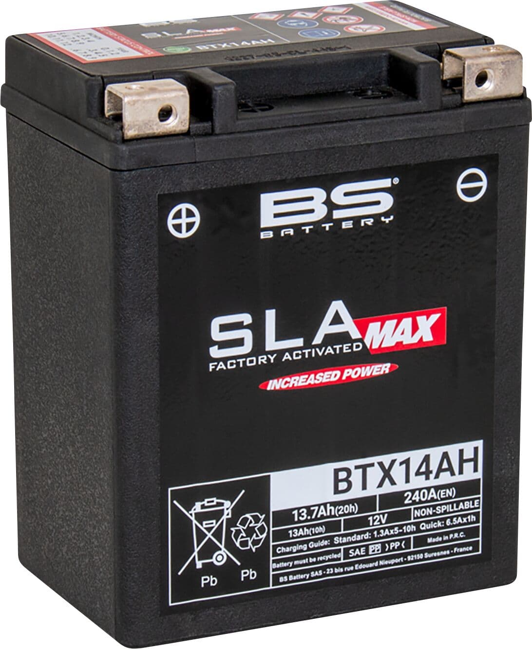 SLA MAX Factory- Activated AGM Maintenance-Free Battery