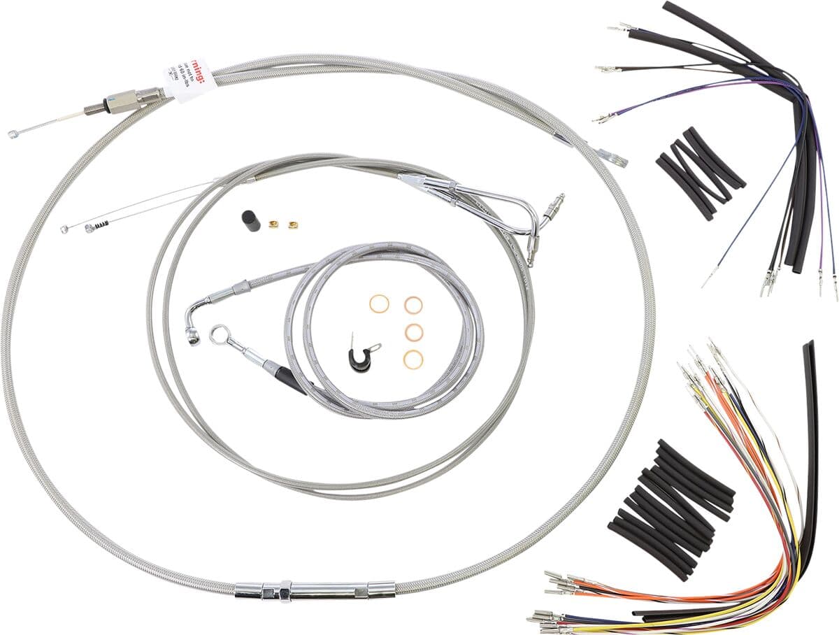 Complete Stainless Braided Handlebar Cable/Brake Line Kit