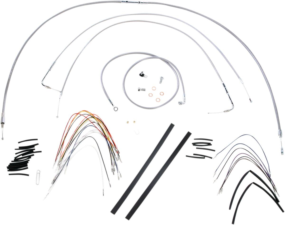 Complete Stainless Braided Handlebar Cable/Brake Line Kit
