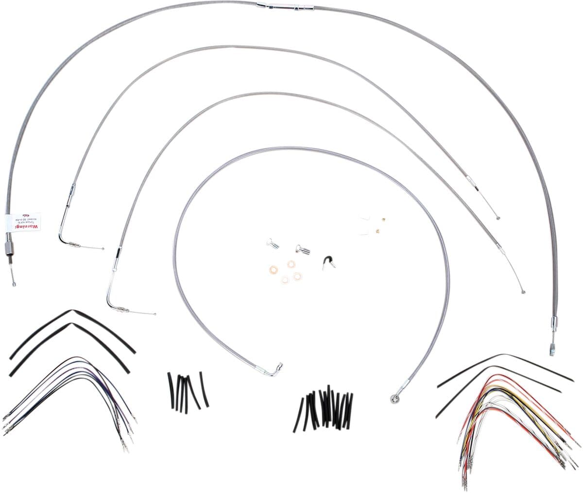 Complete Stainless Braided Handlebar Cable/Brake Line Kit