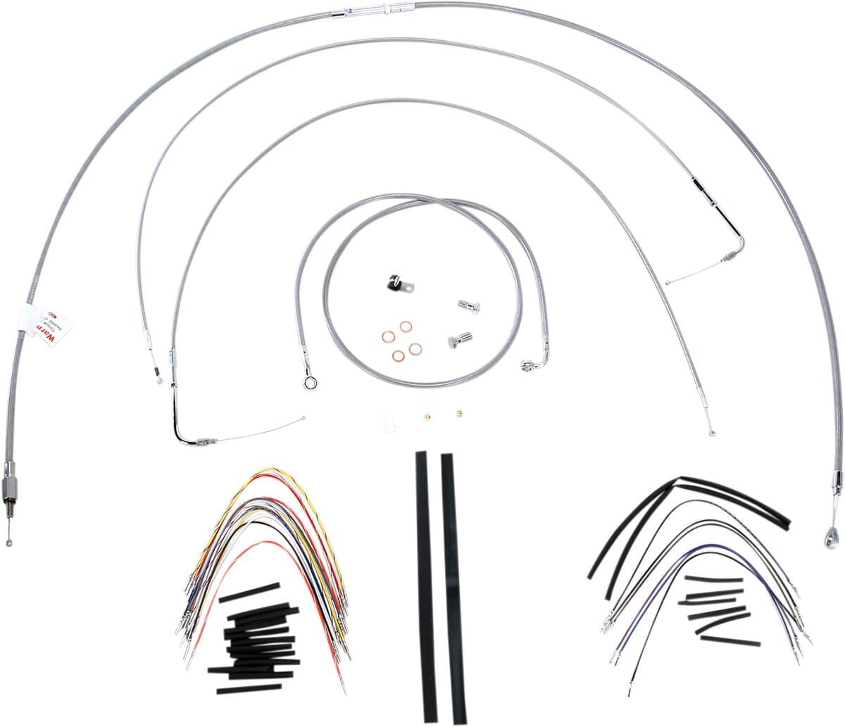 Complete Stainless Braided Handlebar Cable/Brake Line Kit