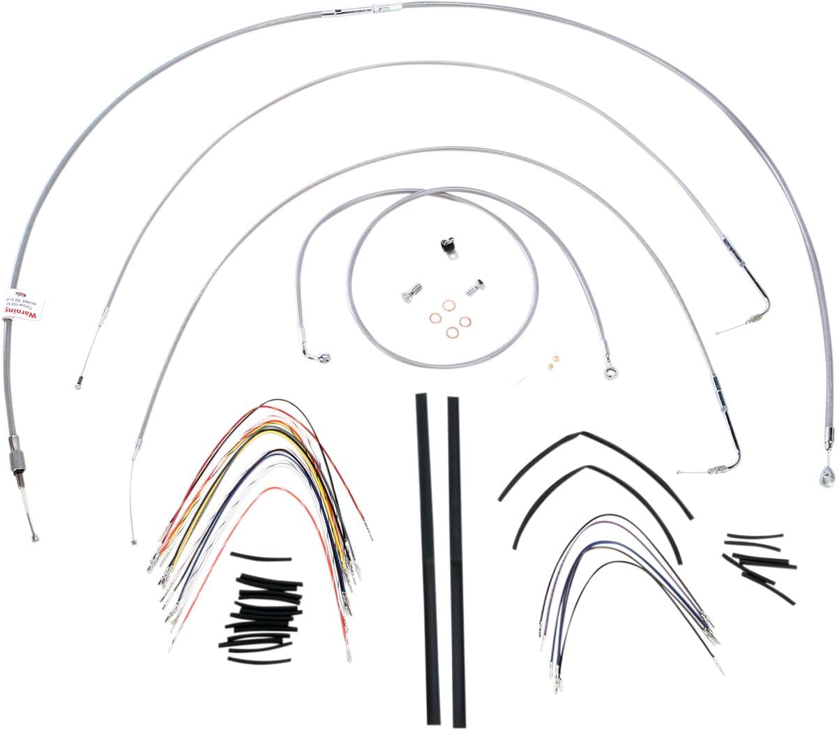 Complete Stainless Braided Handlebar Cable/Brake Line Kit