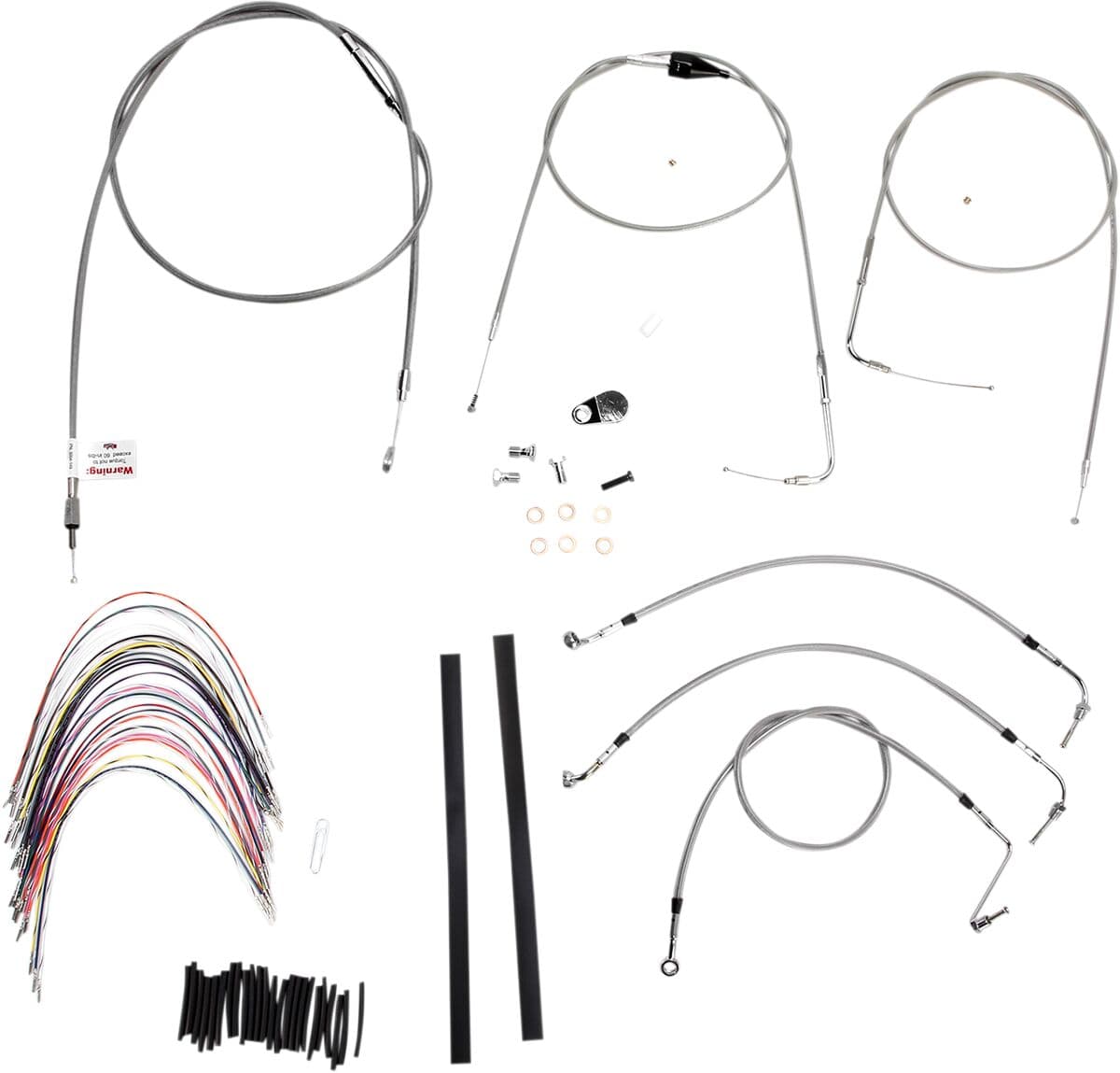Complete Stainless Braided Handlebar Cable/Brake Line Kit