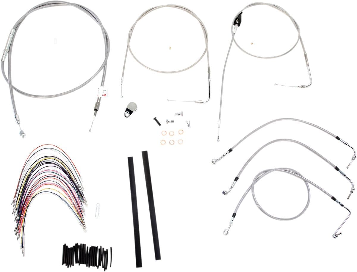 Complete Stainless Braided Handlebar Cable/Brake Line Kit
