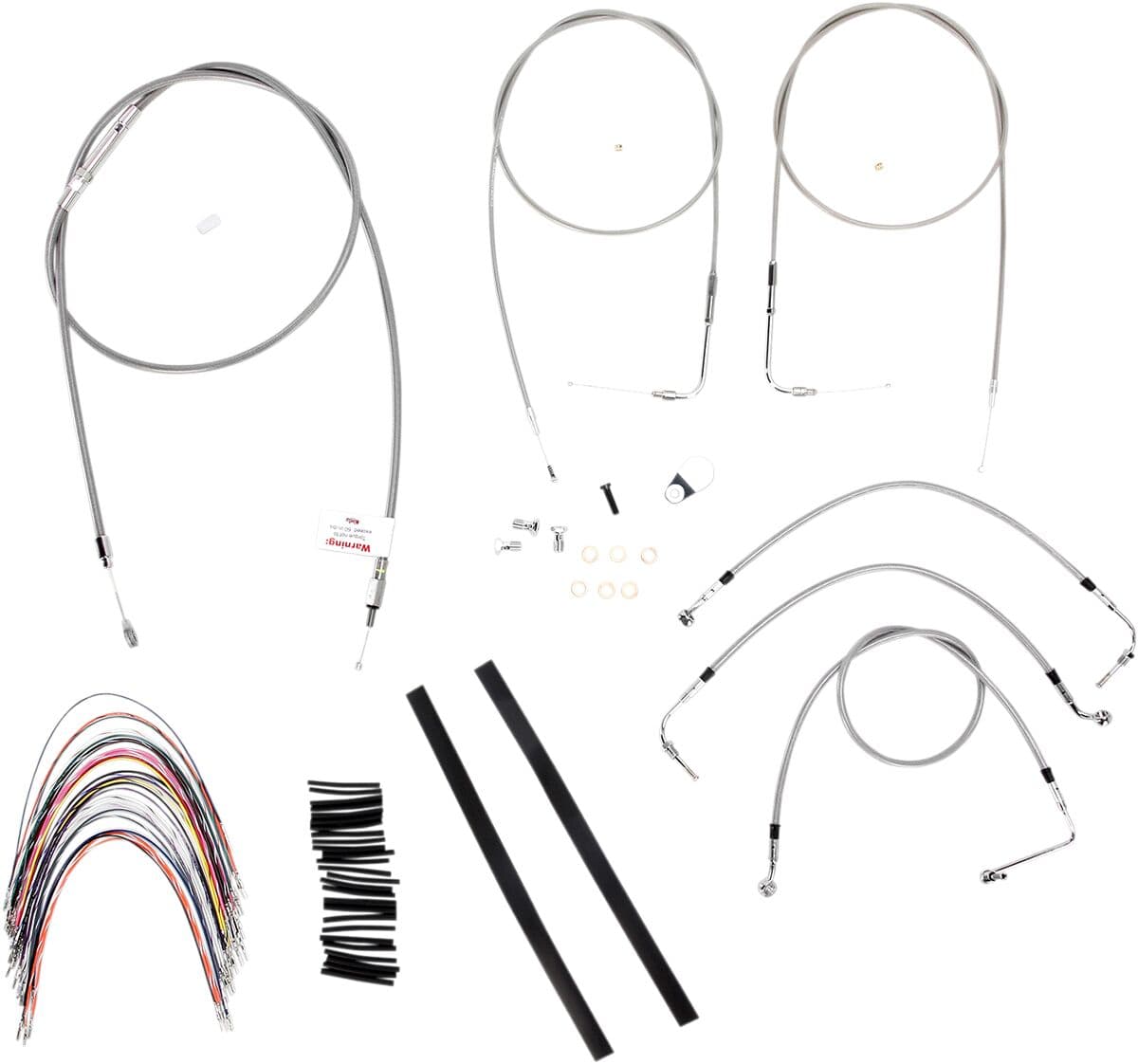 Complete Stainless Braided Handlebar Cable/Brake Line Kit