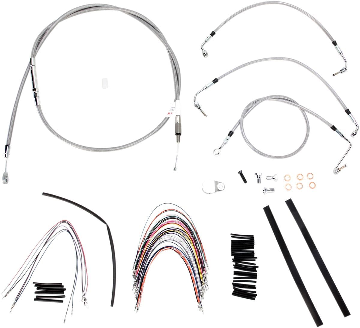 Complete Stainless Braided Handlebar Cable/Brake Line Kit