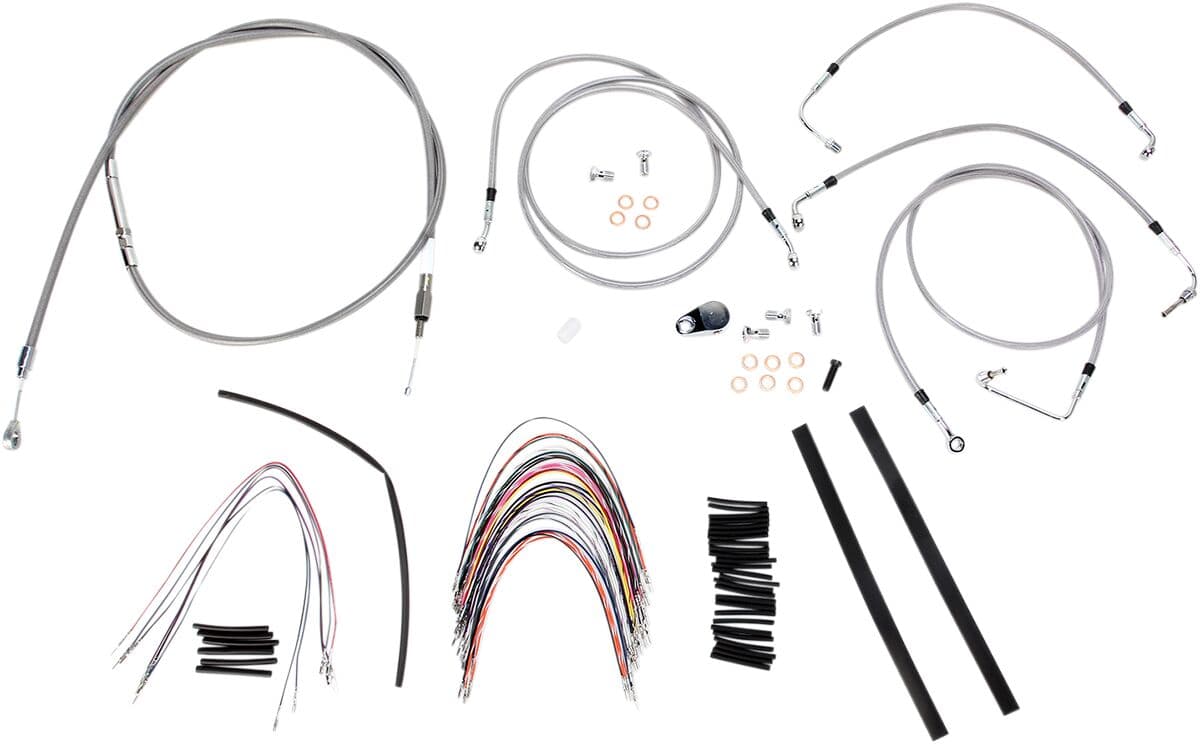 Complete Stainless Braided Handlebar Cable/Brake Line Kit