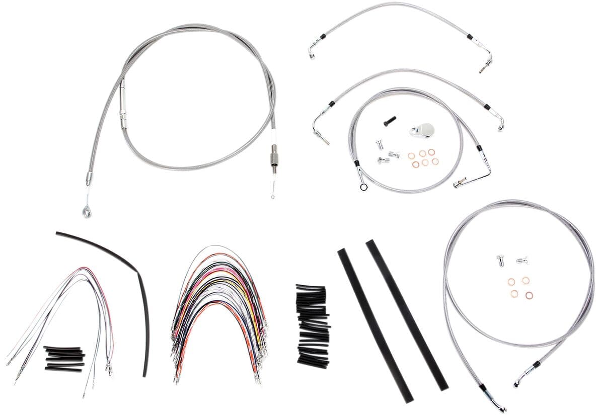 Complete Stainless Braided Handlebar Cable/Brake Line Kit
