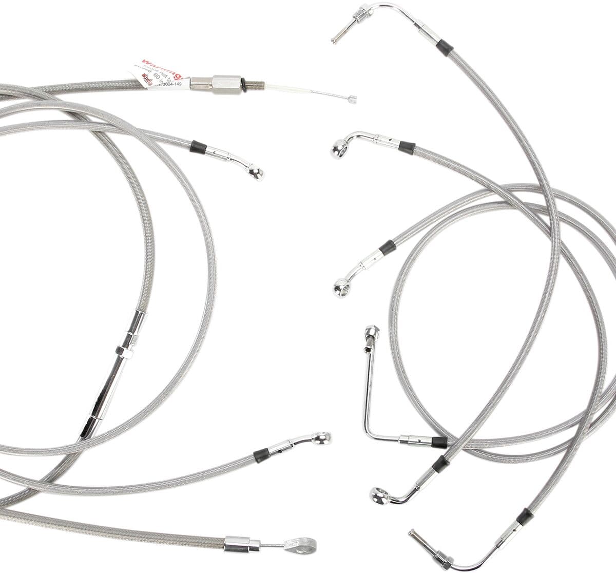 Complete Stainless Braided Handlebar Cable/Brake Line Kit