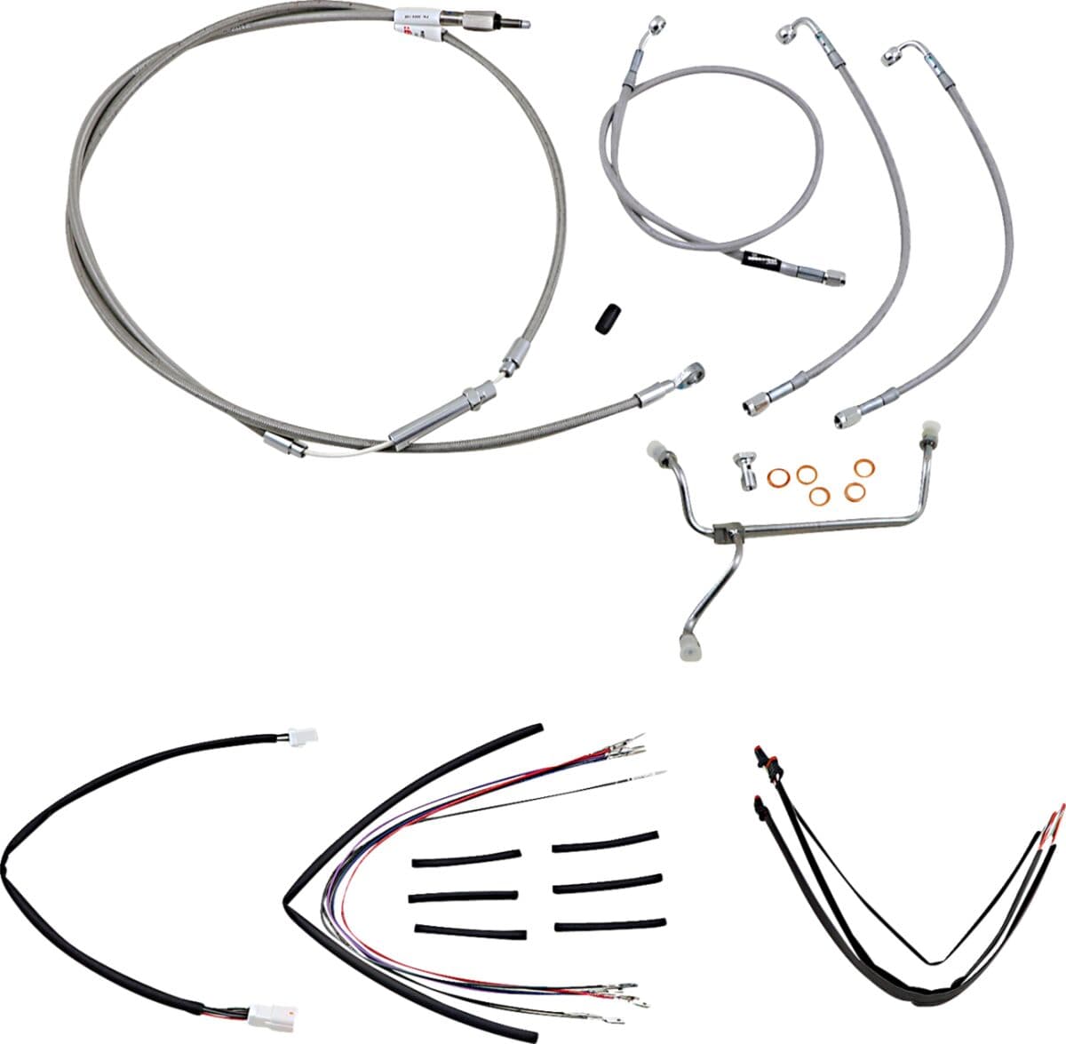 Complete Stainless Braided Handlebar Cable/Brake Line Kit