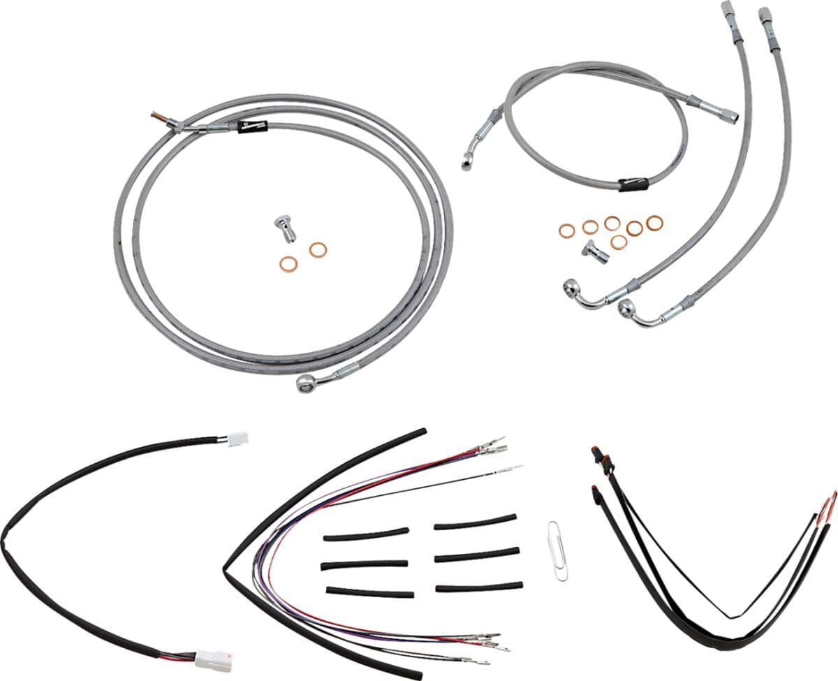 Complete Stainless Braided Handlebar Cable/Brake Line Kit