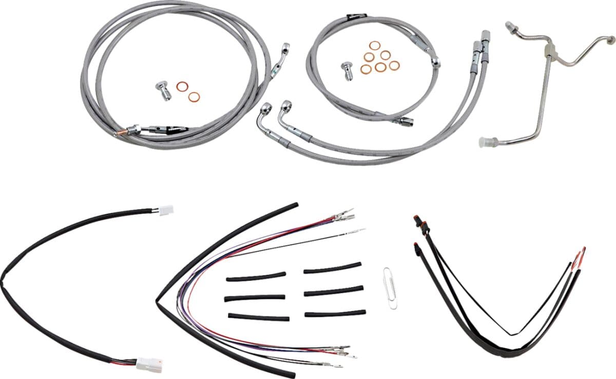 Complete Stainless Braided Handlebar Cable/Brake Line Kit