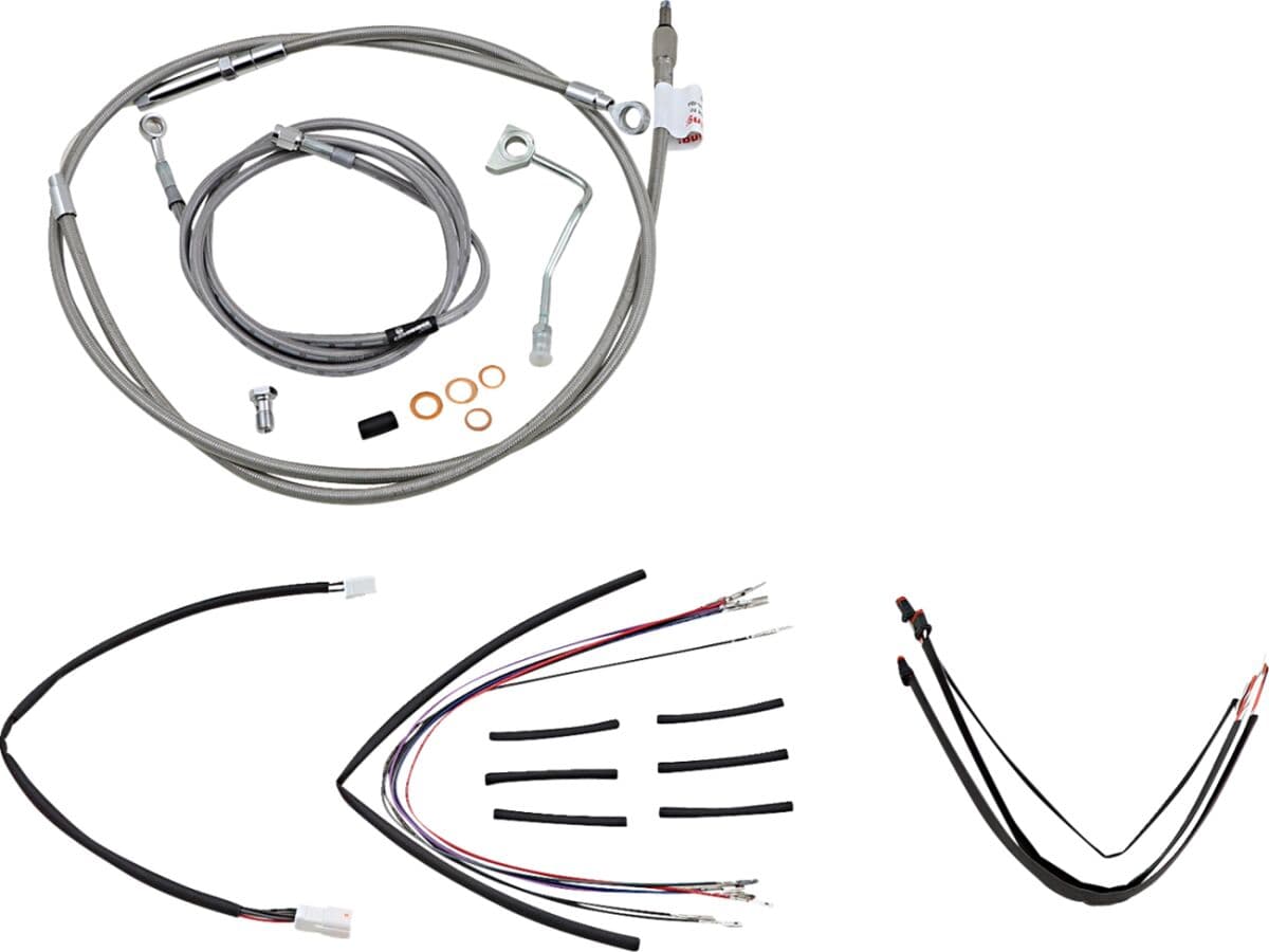 Complete Stainless Braided Handlebar Cable/Brake Line Kit