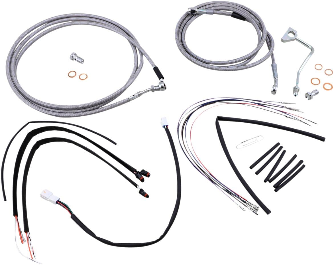 Complete Stainless Braided Handlebar Cable/Brake Line Kit