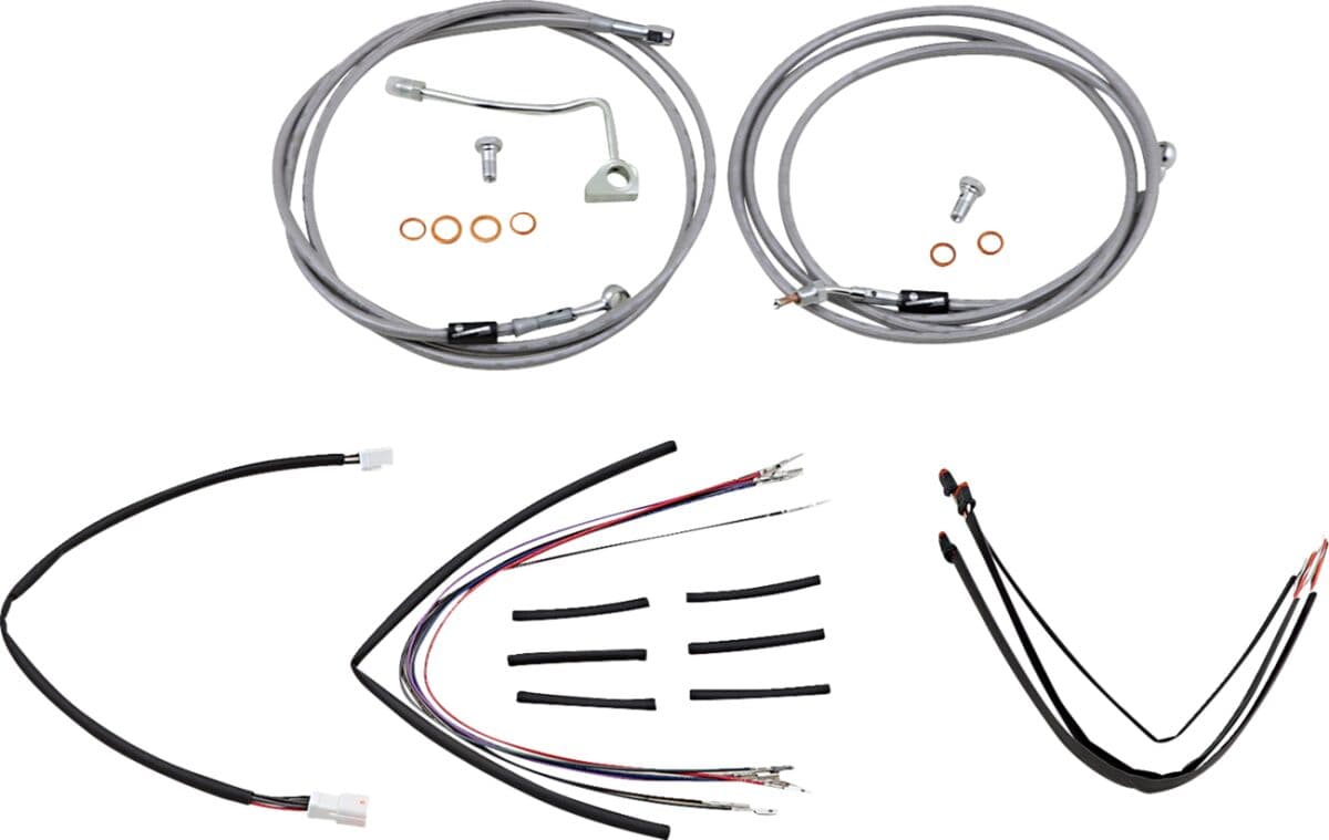 Complete Stainless Braided Handlebar Cable/Brake Line Kit