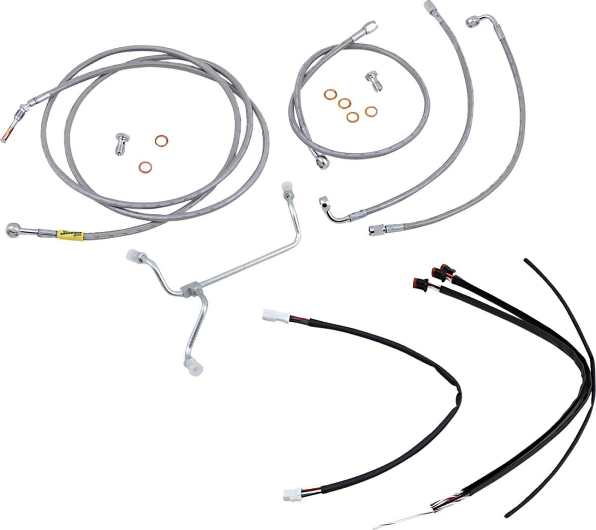 Complete Stainless Braided Handlebar Cable/Brake Line Kit