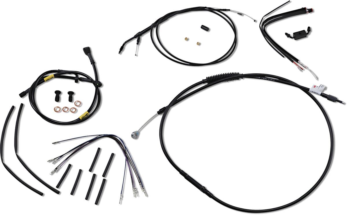 Handlebar Cable and Brake Line Kit for Wide Glide Gorilla Handlebars
