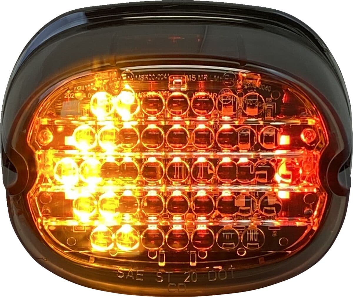 Low Profile LED Taillight with Integrated Auxiliary Turn Signals
