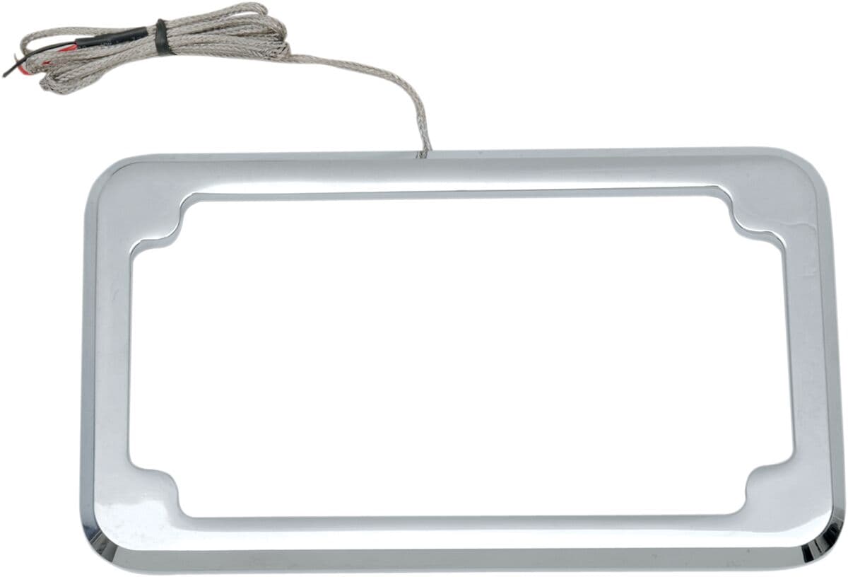 Beveled License Plate with Lights