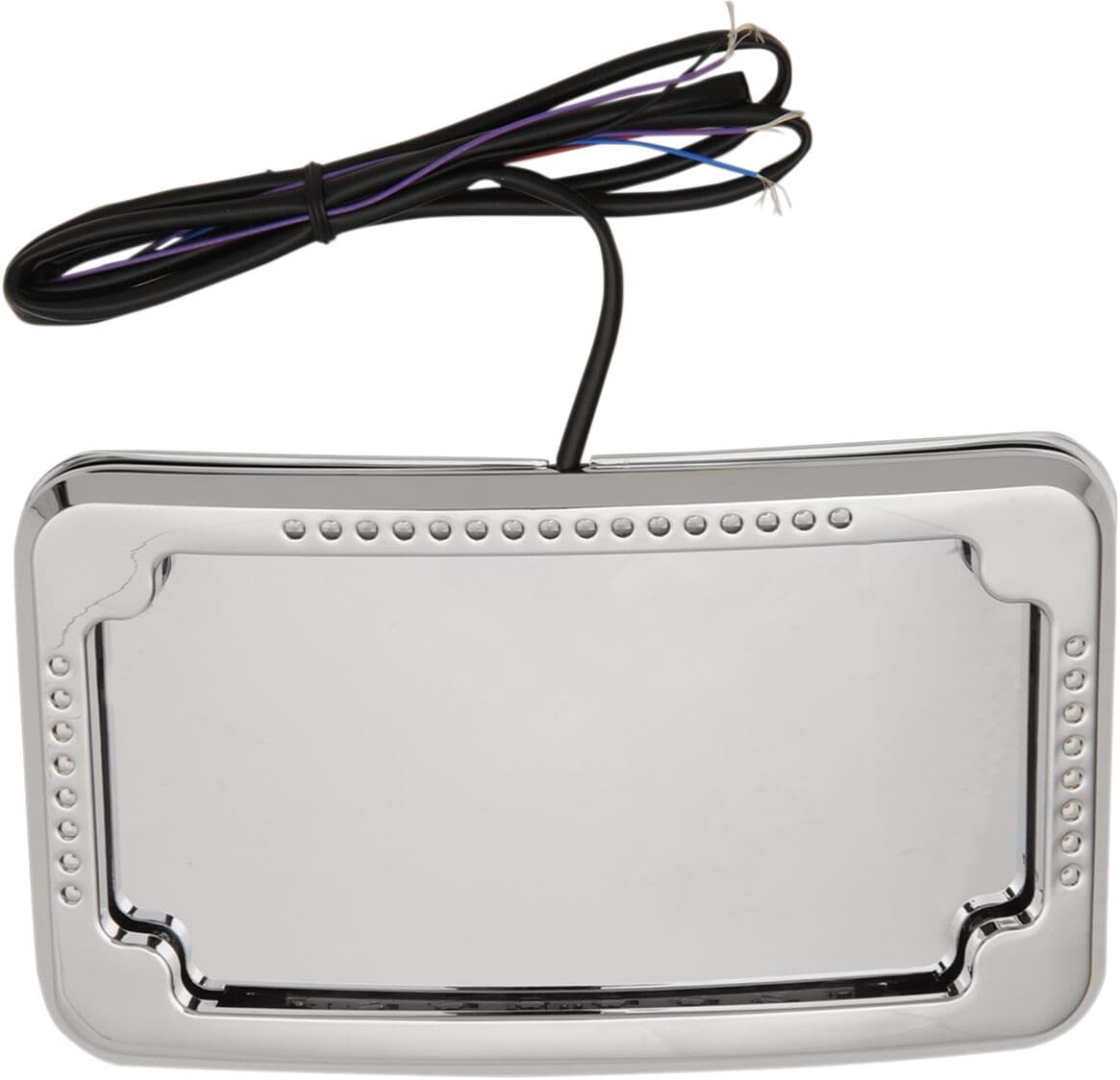 Curved Slick Signals License Plate Frame with 3-Hole Backing Plate