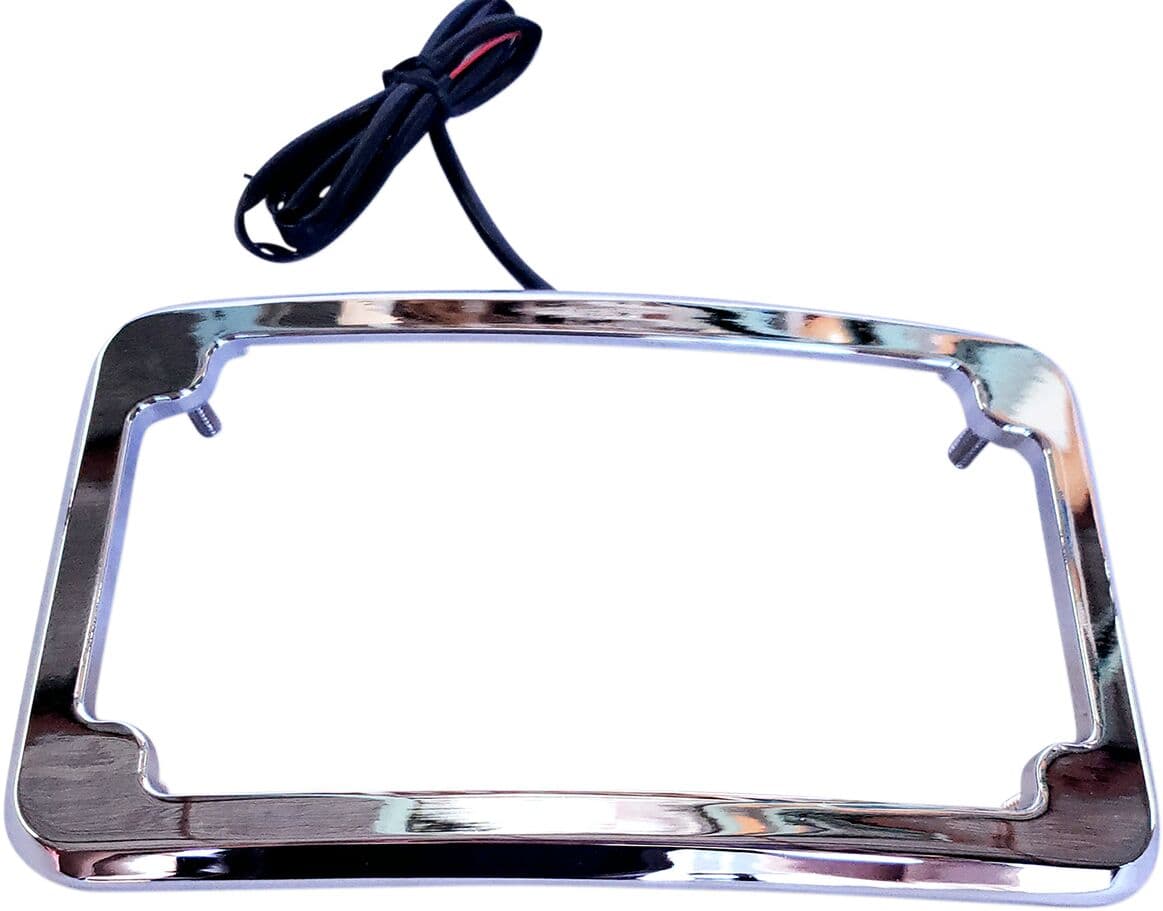 Beveled License Plate with Lights