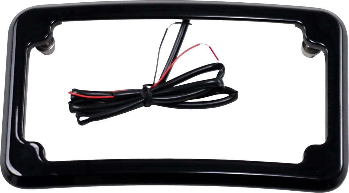 Beveled License Plate with Lights