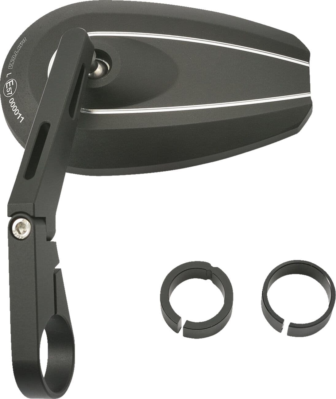 Bar End D-Mirror 6" Aluminium Type - U (Long)
