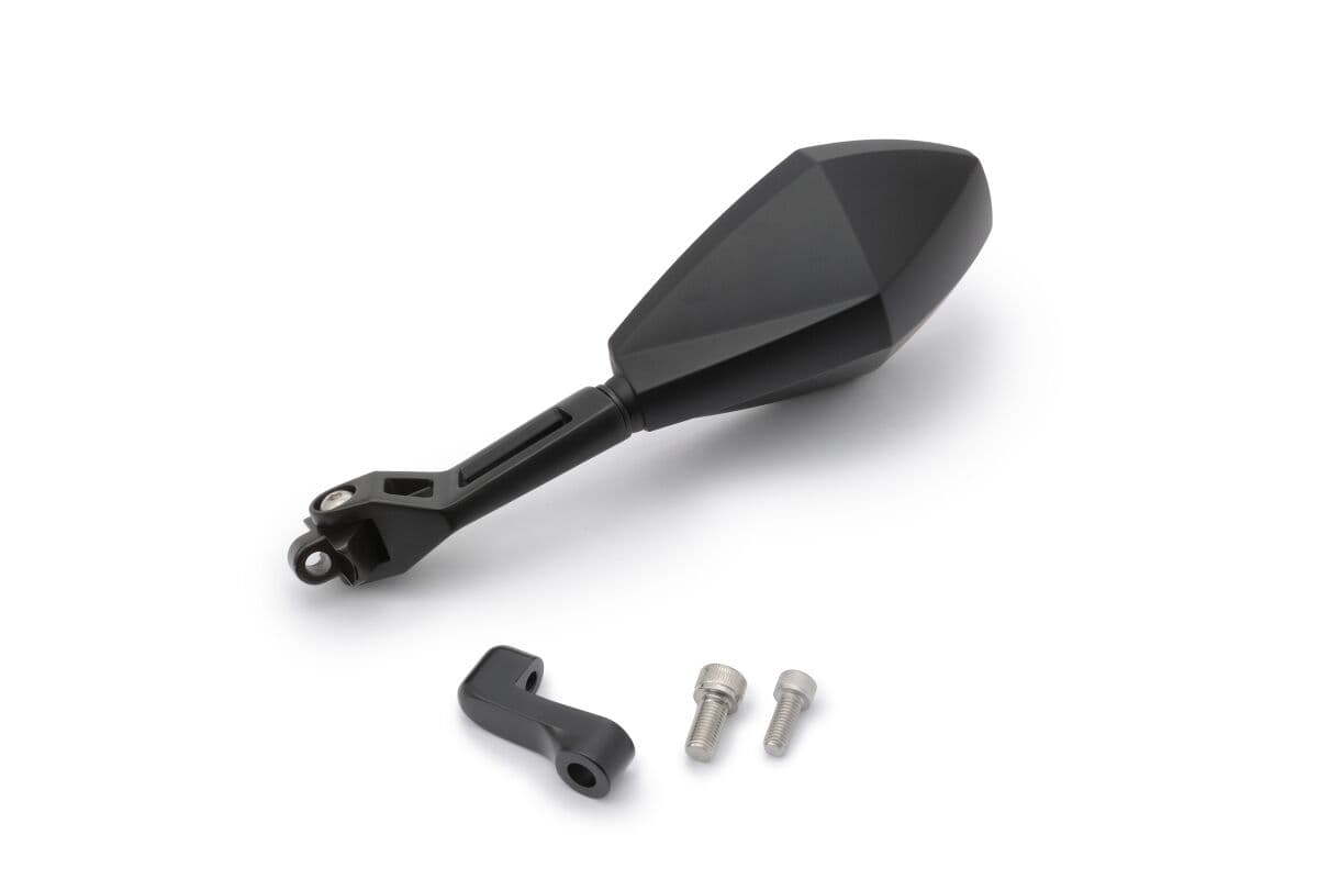 Handlebar D-Mirror 12" Aluminium ABS Diamond (Left)