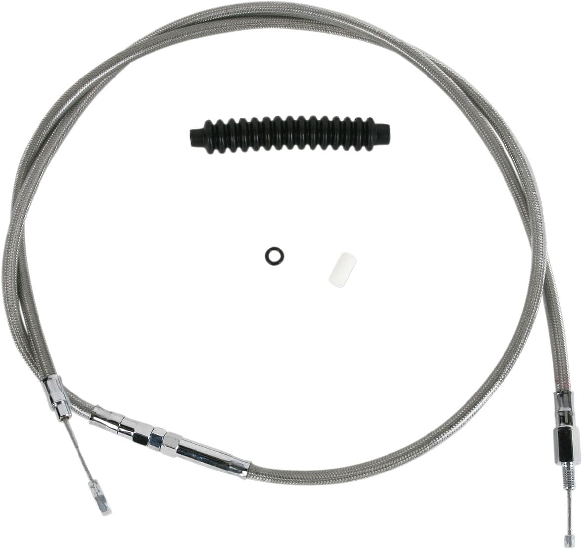 High-Efficiency Braided Stainless Steel Clutch Cable Silver