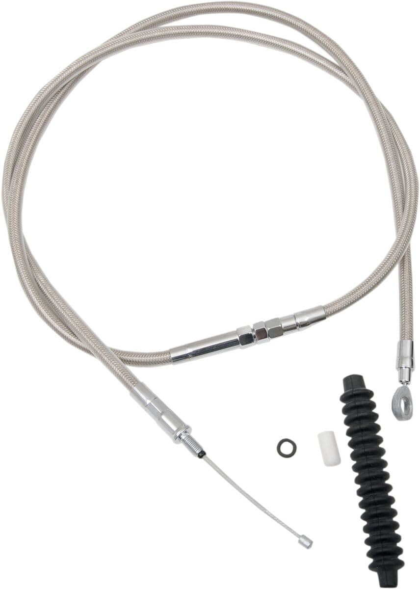 High-Efficiency Braided Stainless Steel Clutch Cable Silver