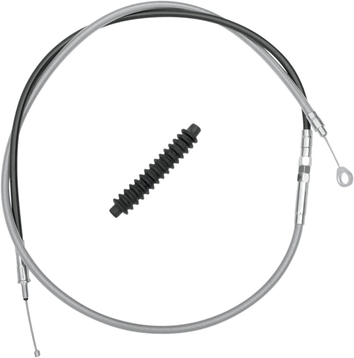 High-Efficiency Braided Stainless Steel Clutch Cable Silver