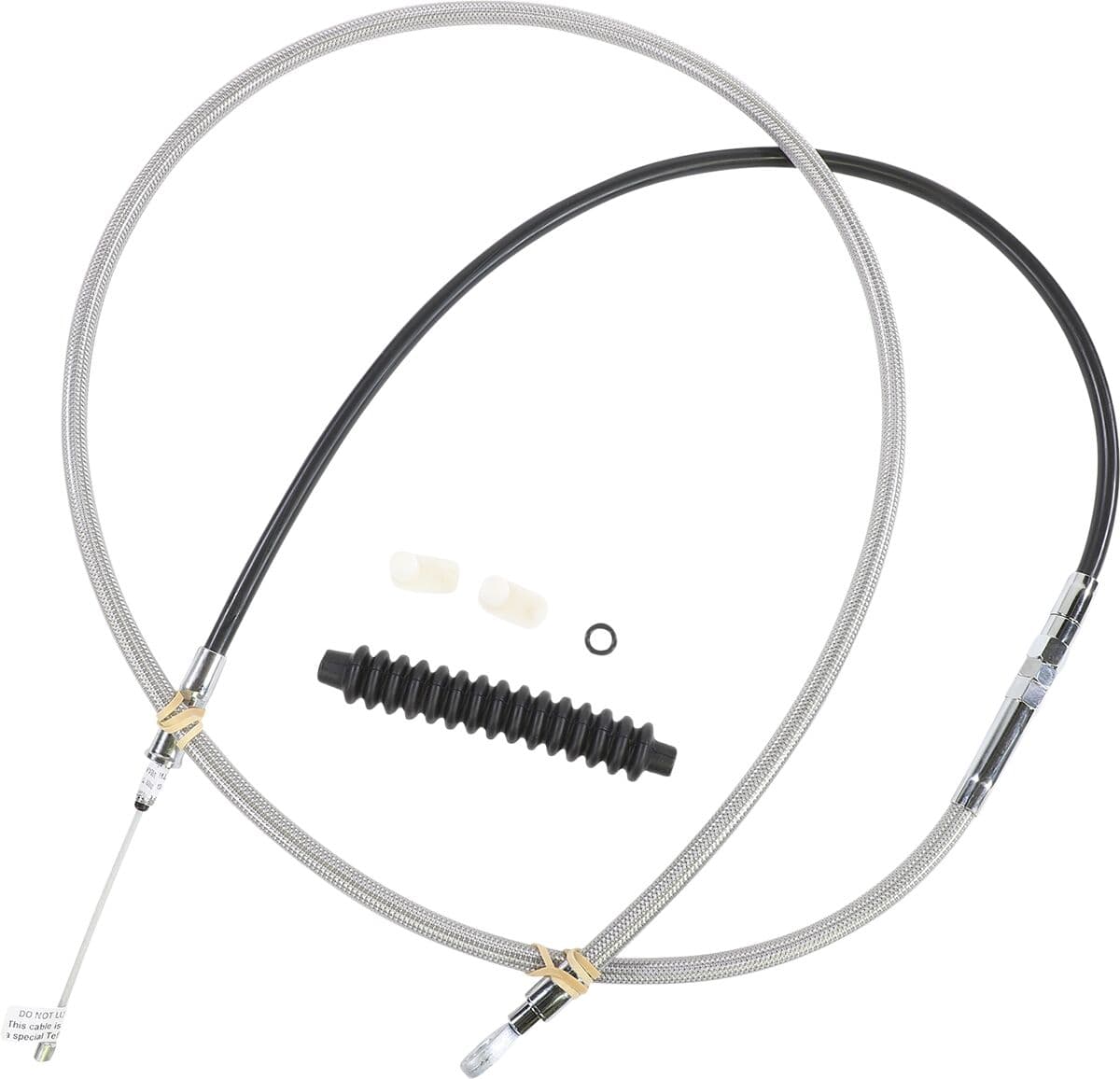 High-Efficiency Braided Stainless Steel Clutch Cable Silver
