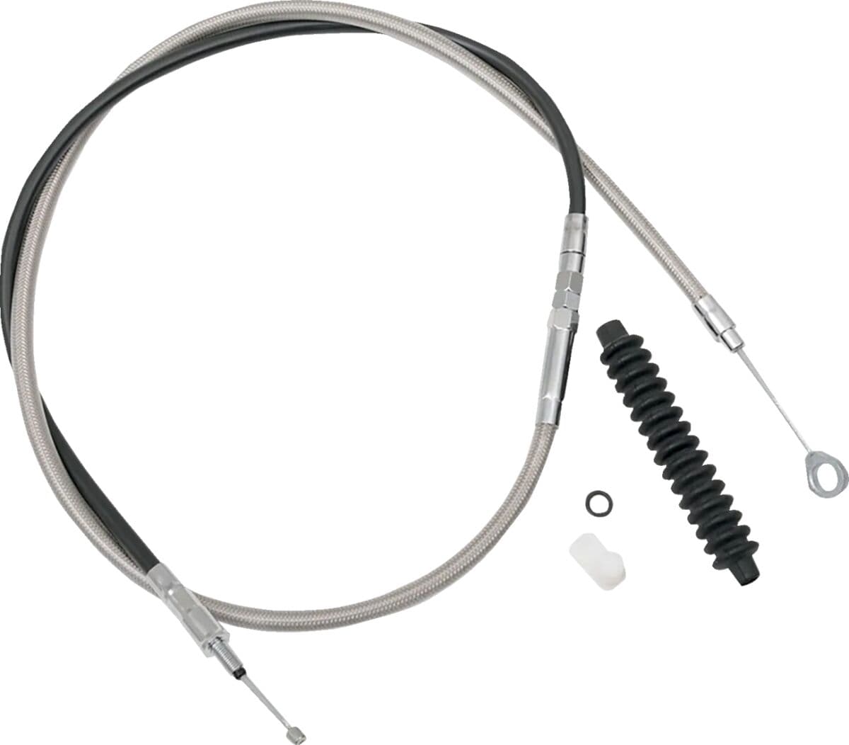 High-Efficiency Braided Stainless Steel Clutch Cable Silver