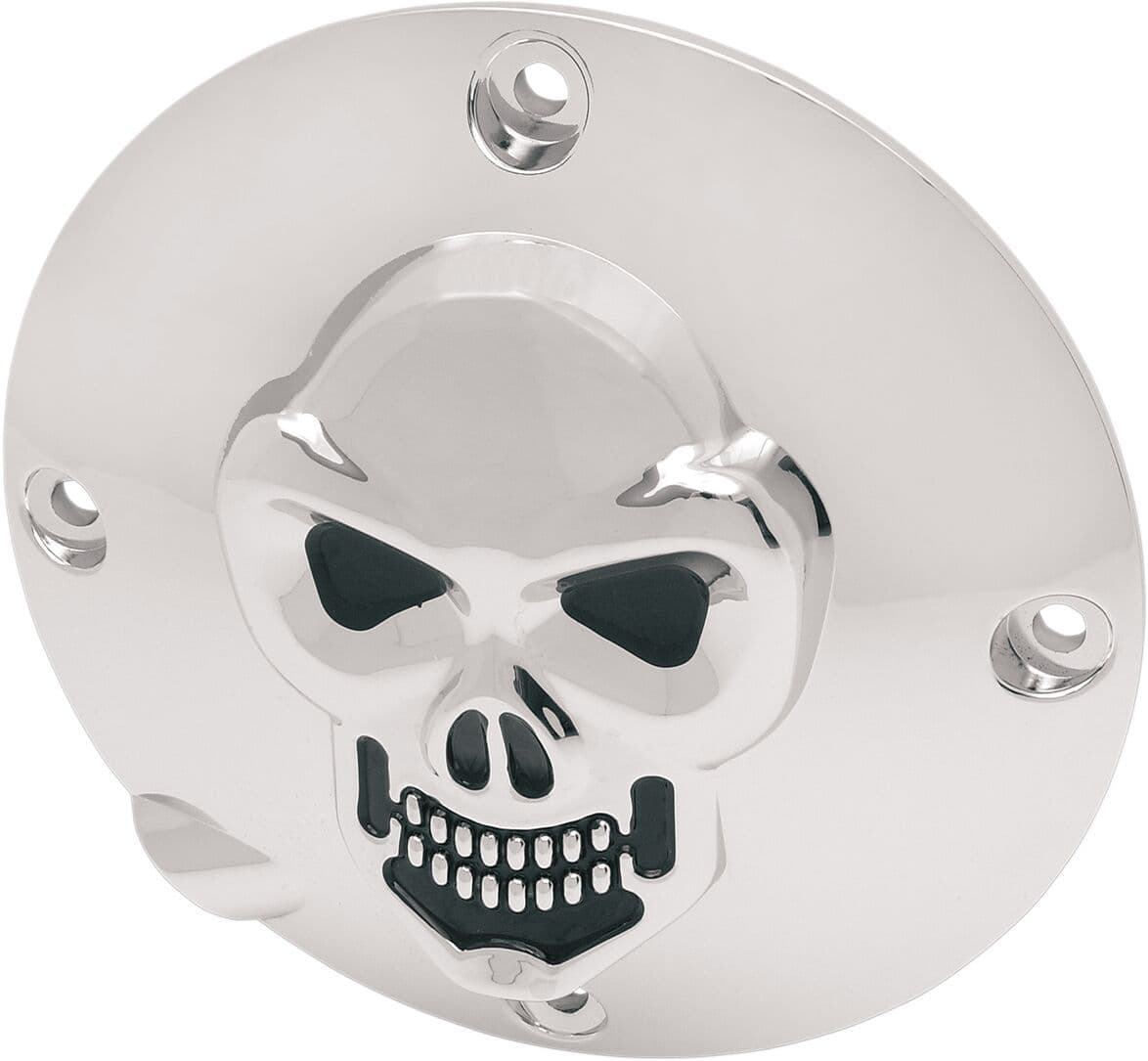 Chrome 3-D Skull Derby Cover