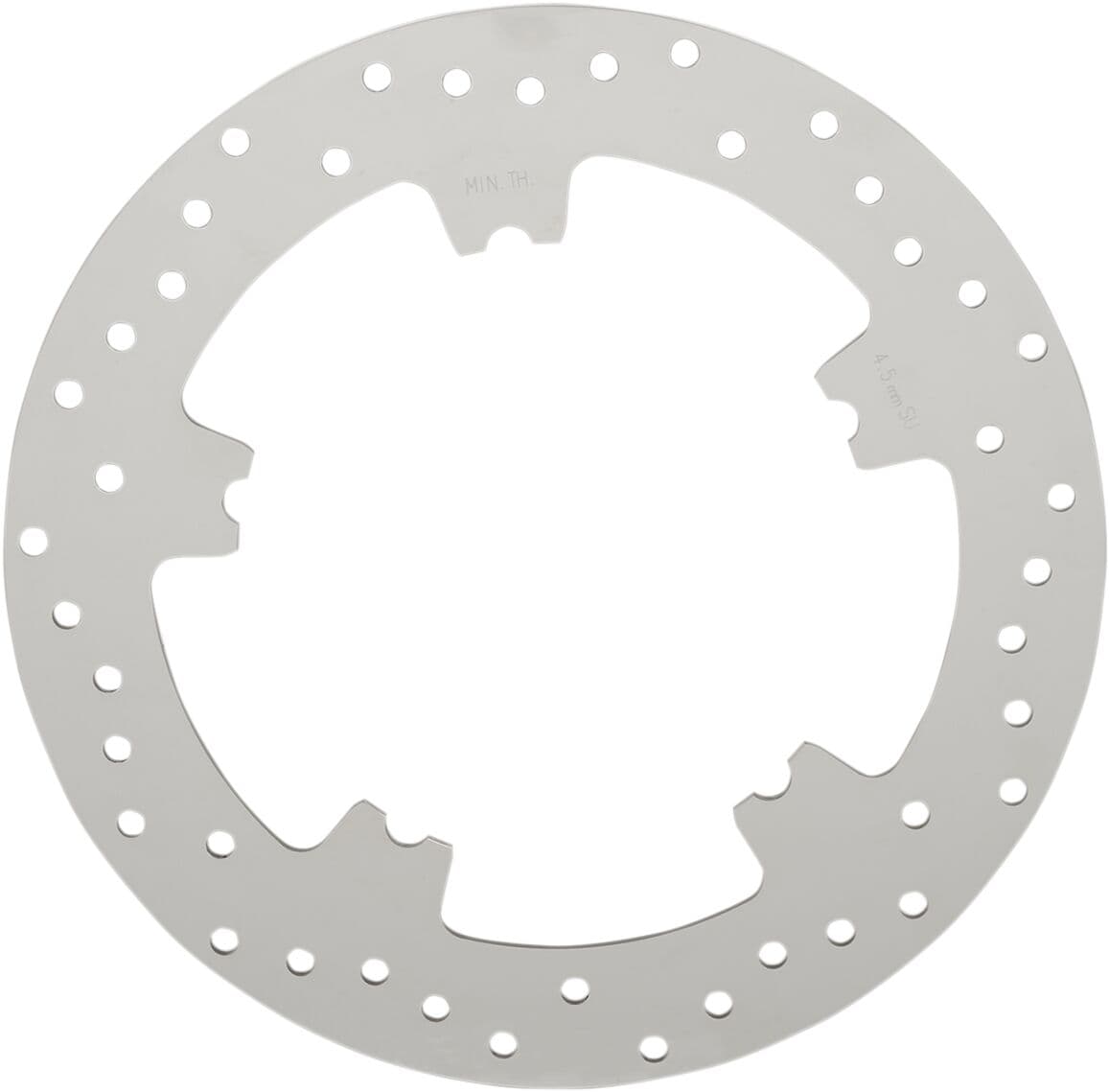 Polished Stainless Steel Drilled Brake Rotor