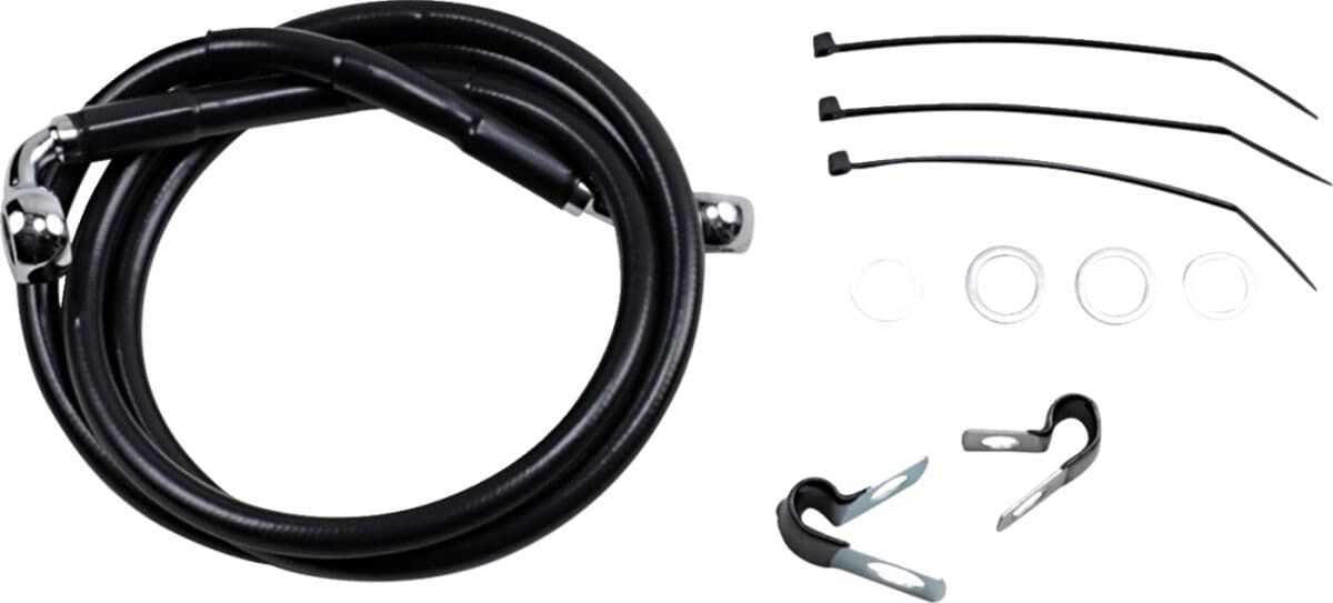 Extended Length Black Vinyl Brake Line Kit